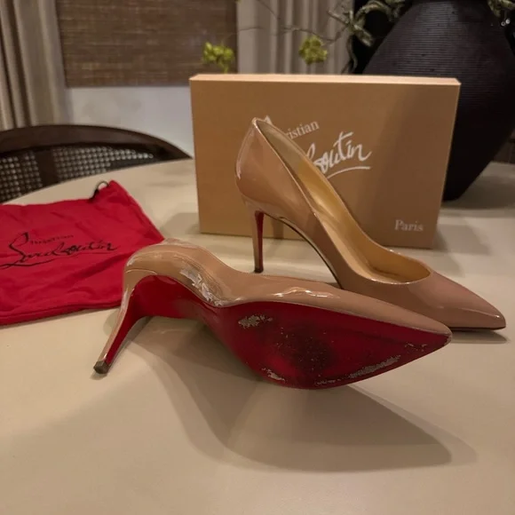 Christian Louboutin Pigalle 85 Patent Nude Pumps - Size 41.5EU, 11.5US - Picture 3 of 6